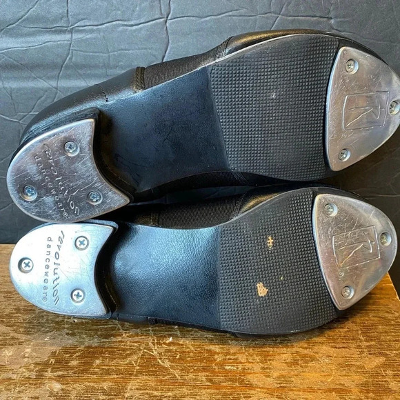 Revolution Dancewear Black Tape Shoes Girl Size 2AD/M - Picture 5 of 6